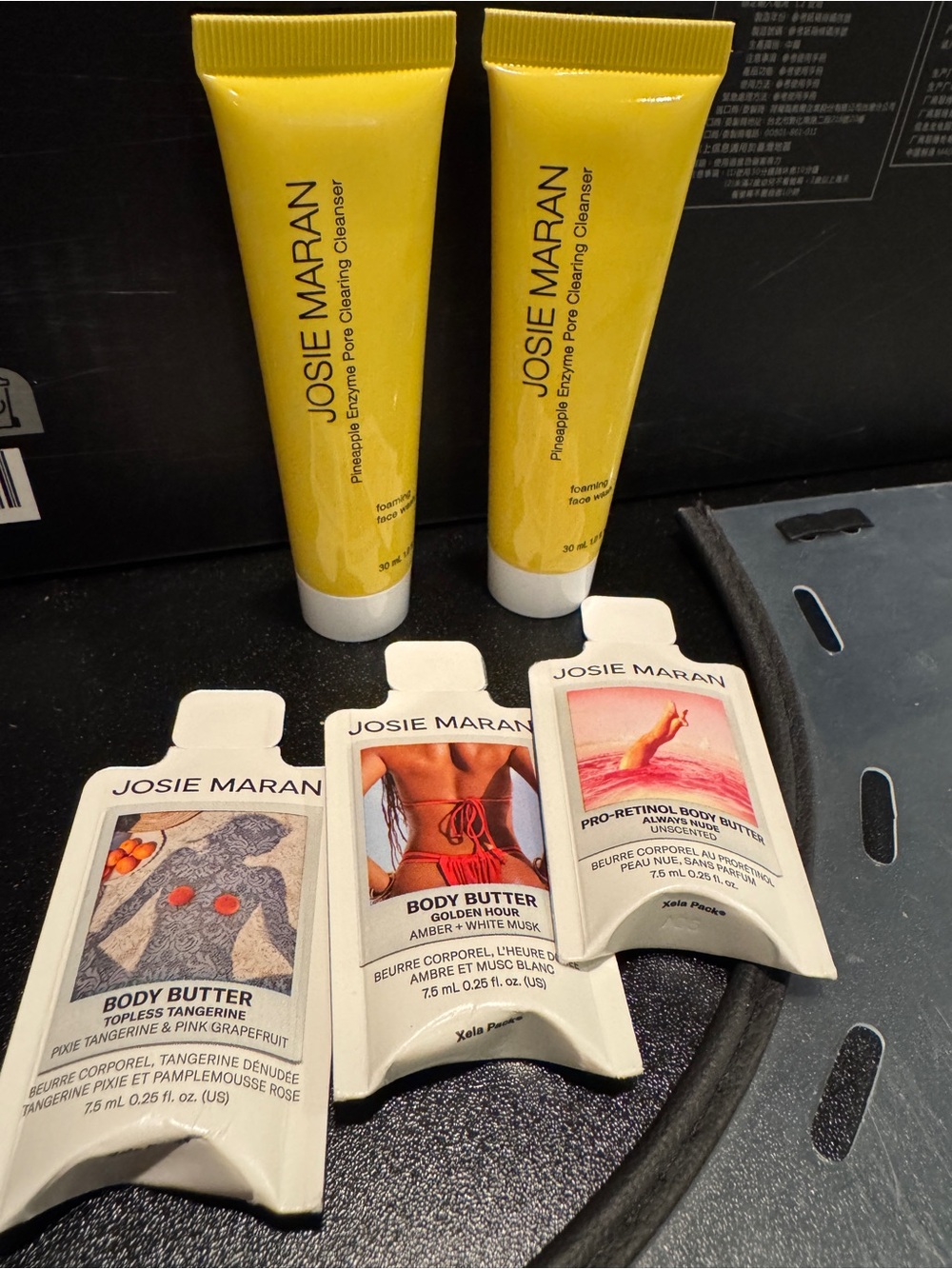 JOSIE MARAN Two Pineapple Enzyme Cleansers and Three Body Butter Samples SEALED